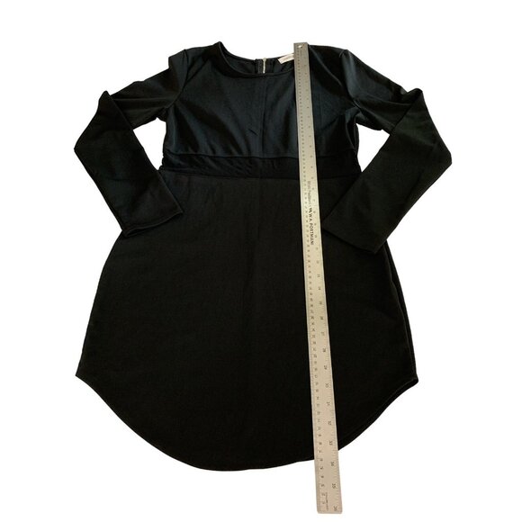 Leadingstar Black Long-Sleeve Knee Length Shift Dress Zip Back Closure Size XL - Picture 6 of 10